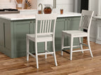 Slat Back Counter Stools (Set of 2) - White