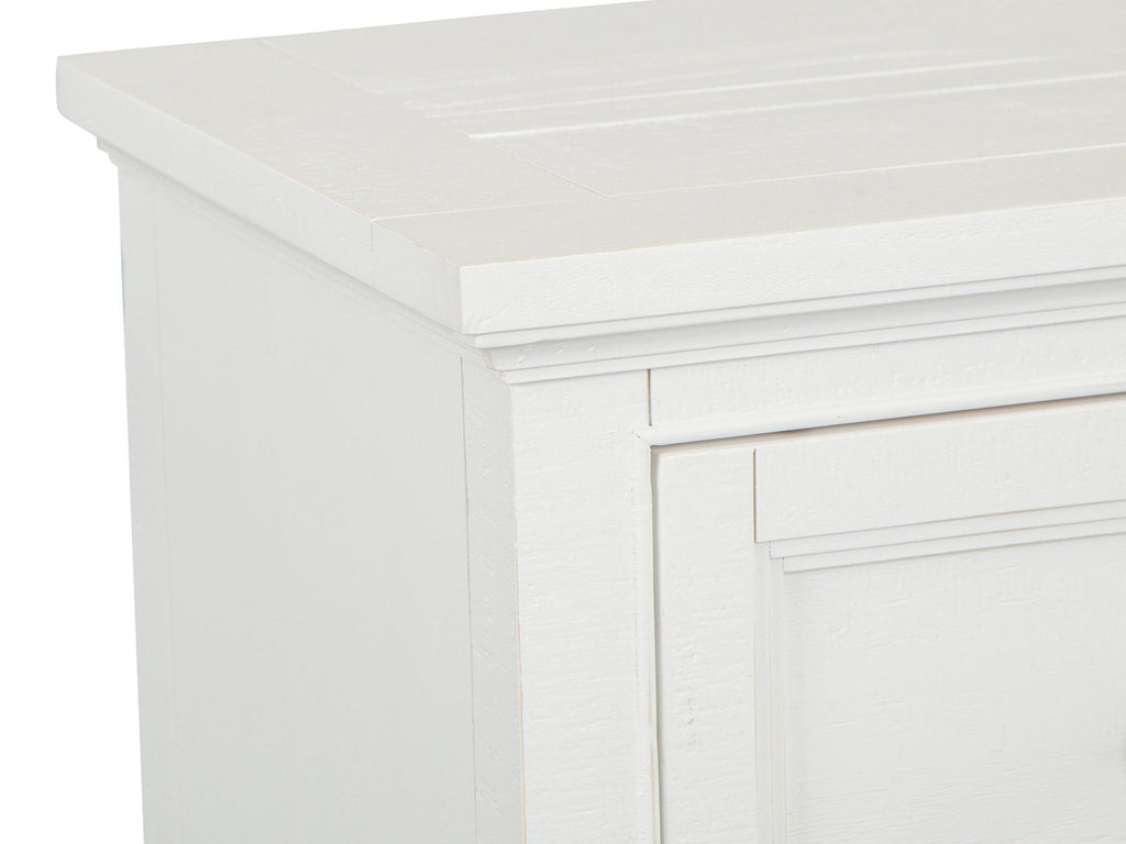 Heron Cove - Small Drawer Nightstand - Chalk White And Dovetail Gray