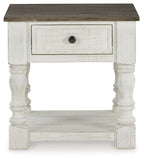 Havalance - Square End Table - White / Gray