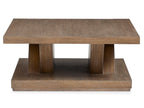 Lansbury - Square Cocktail Table With Casters - Antique Wheat