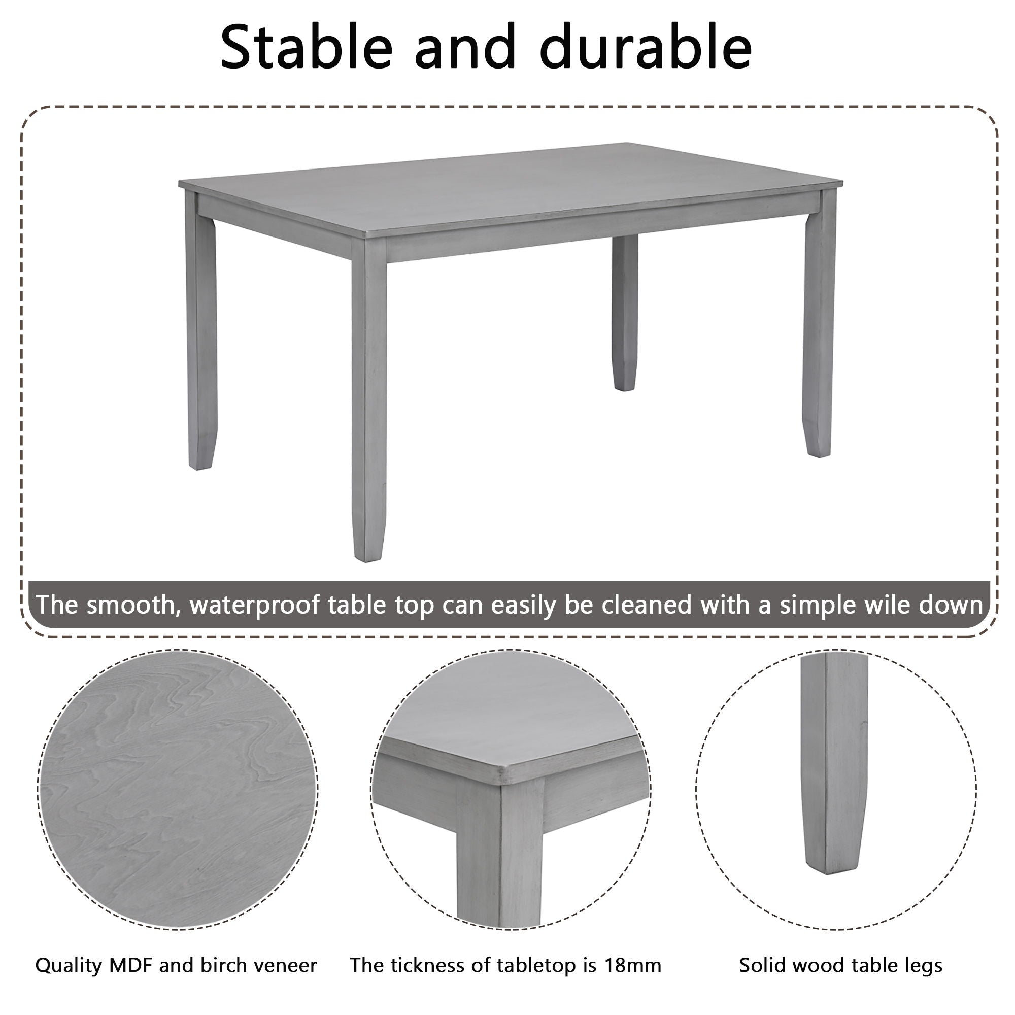 Kitchen Dining Set, Rectangular Dining Table