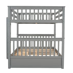 Bunk Bed With Ladders And 2 Storage Drawers