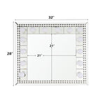 Farai - 28" Accent Mirror - Mirrored & Faux Crystal Diamonds