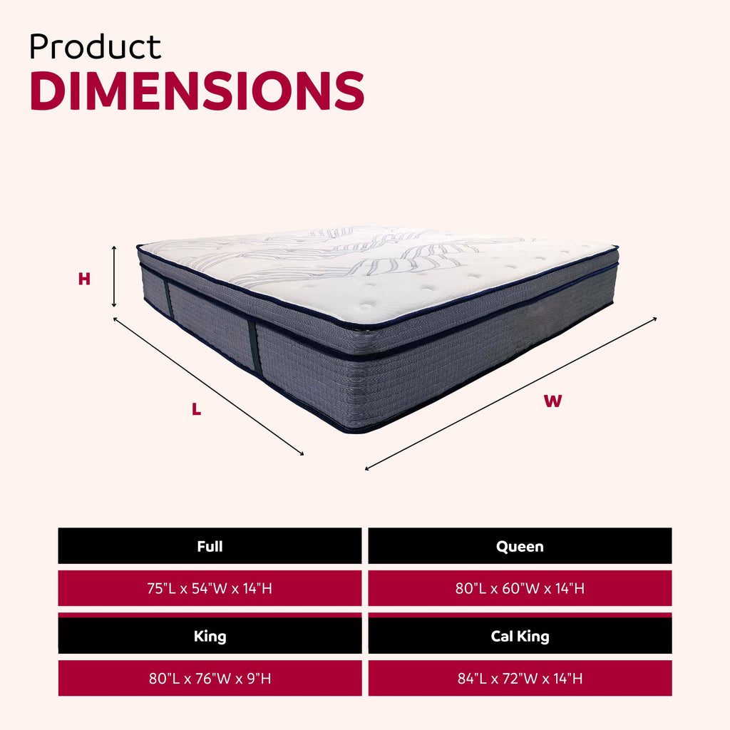 Hybrid Plush Foam Mattress, Soft Polyester Knit Cover, Multi Layer Foam Mattress - White / Gray - King