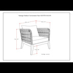 Santiago - Outdoor Conversation Chair - Slate Gray
