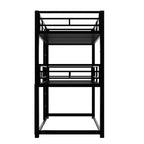 Triple Bunk Bed With Sturdy Construction And Space Saving Design
