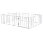 Metal Floor Bed Frame With Fence And Door
