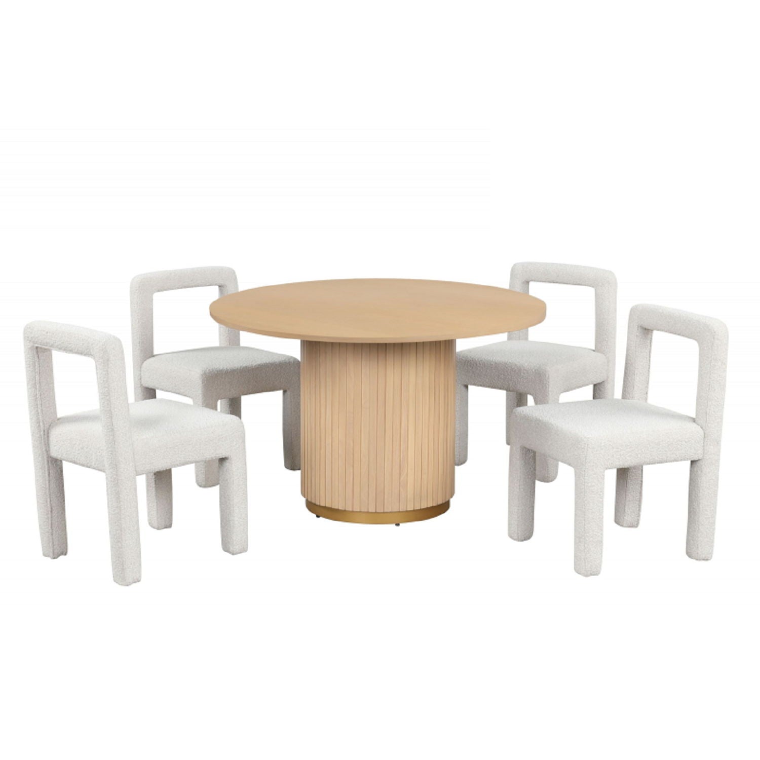 Dining Chairs With Square Open Back (Set of 2)