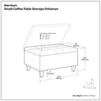 Harrison - Upholstered Coffee Table Storage Ottoman