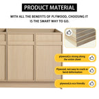 Freestanding Bathroom Vanity With Resin Sink & Soft Close Cabinet Doors