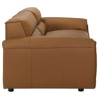 Buxton 2-piece Leather Upholstered Sofa Set Orange