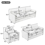 Cozy Upholstered Sofa Set For Living Room
