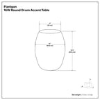 Flanigan - Hand Crafted Metal Accent Table