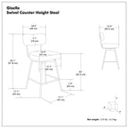 Giselle - Swivel Counter Height Stool (Set of 2)