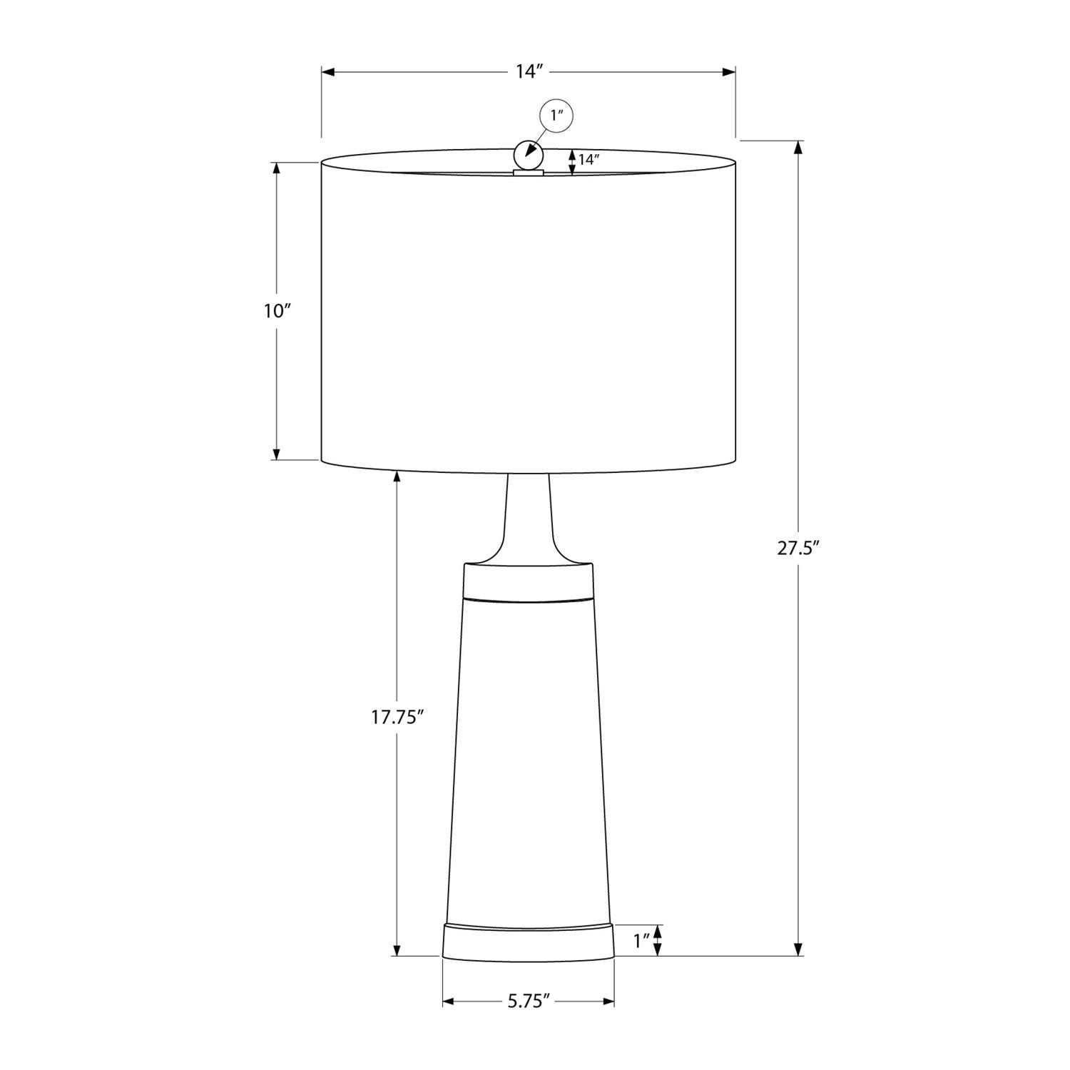Lighting, Table Lamp, Resin, Contemporary - Black / Cream