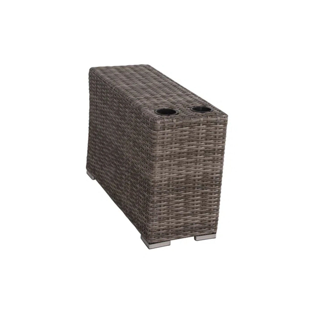 Wicker Seating Group Set With Table And Cushions