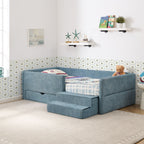 Safe Kids Bed With Guardrails And Storage