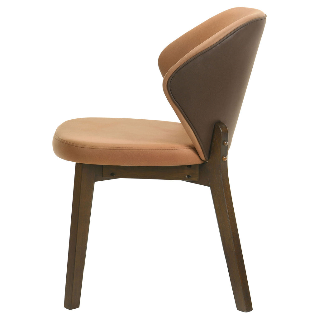 Randolph Dining Side Chair Butterscotch and Brown (Set of 2)