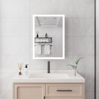 Bathroom Medicine Cabinet With Lights, LED Medicine Cabinet With Mirror, Lighted Medicine Cabinet With Defogger