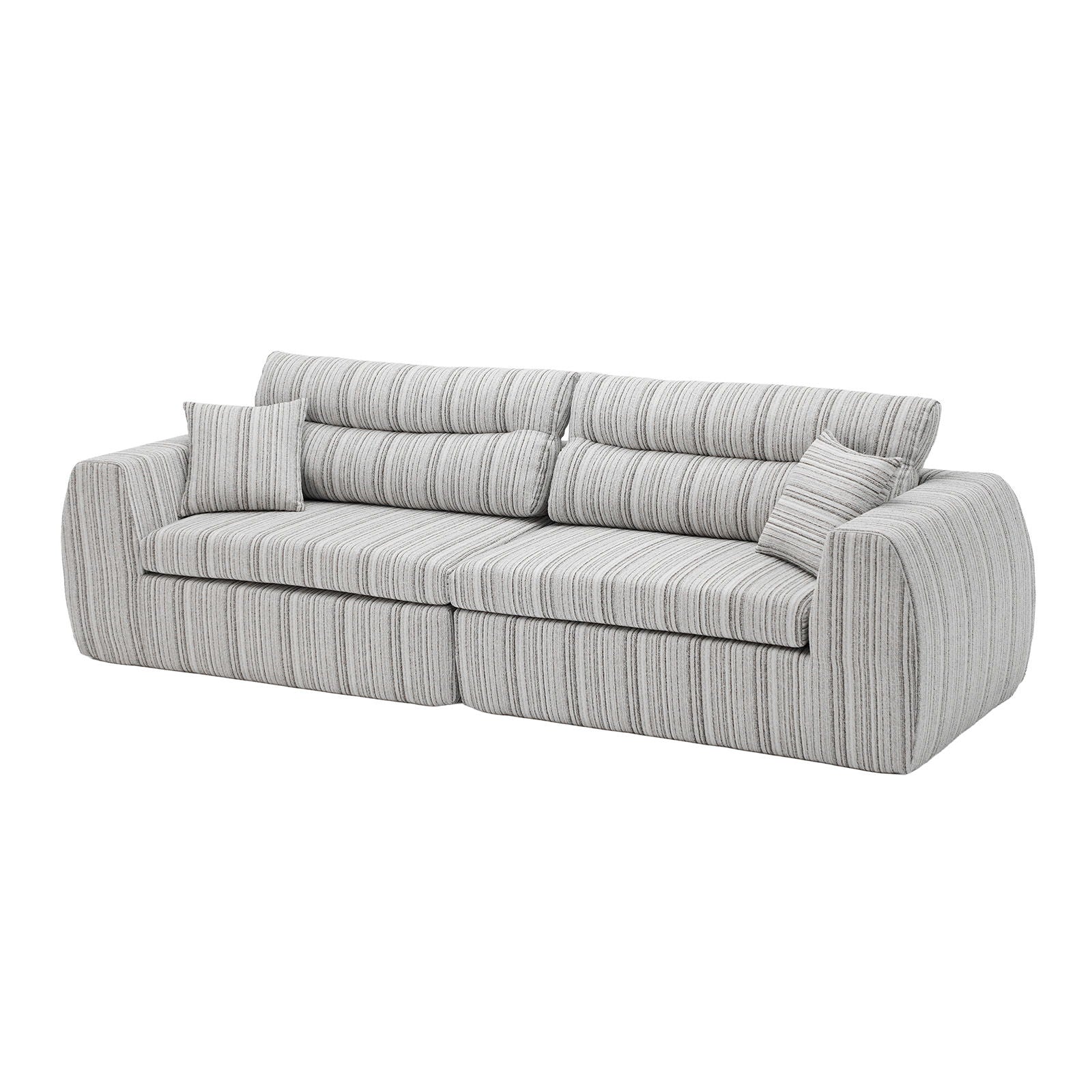 3 Seater, Couch With Throw Pillows For Living Room