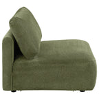 Elysia Chenille Upholstered Modular Armless Chair Green