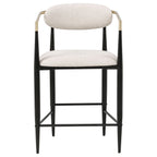 Tina Fabric Upholstered Counter Chair Beige (Set of 2)