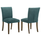 Paxton Upholstered Dining Side Chair Teal Blue (Set of 2)