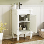 Bathroom Vanity With Sink, Storage Cabinet With Door, Drop In Sink, Compact Freestanding Design