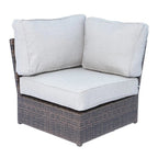 Patio Seating Set With Cushions And Fire Pit - Brown