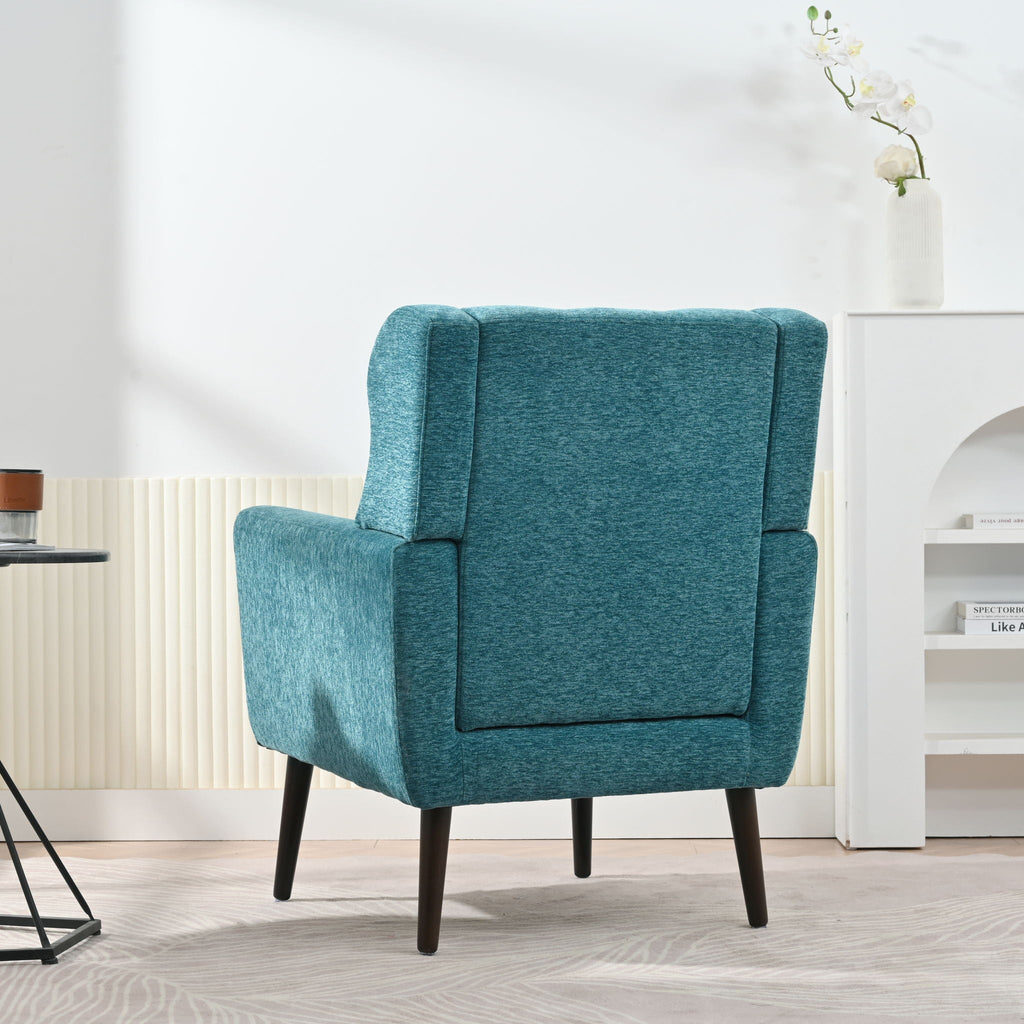 Modern Accent Chair Upholstered Foam Filled Living Room Chairs Comfy Reading Chair Mid-Century Modern Chair With Fabric Lounge Arm Chairs Armchair For Living Room Bedroom