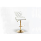 Adjustable Swivel Bar Stool With Nailhead Trim (Set of 2)