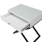 Koda - End Side Table Nightstand, Drawer And Cross Base