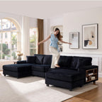 U-Shaped Convertible Sofa, 4 Seater Large Living Room Lounge