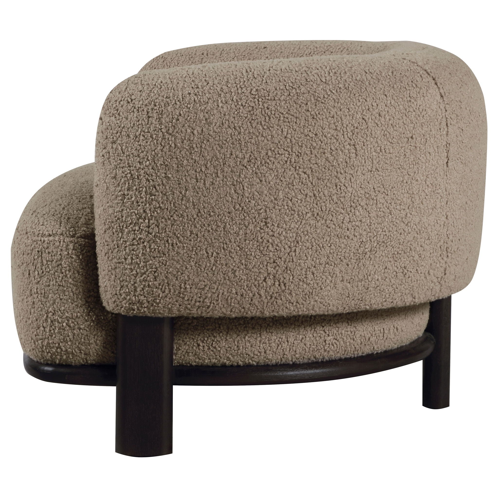 Lawler Upholstered Barrel Back Accent Chair Brown and Black