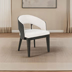Leandro Upholstered Dining Arm Chair Cream (Set of 2)