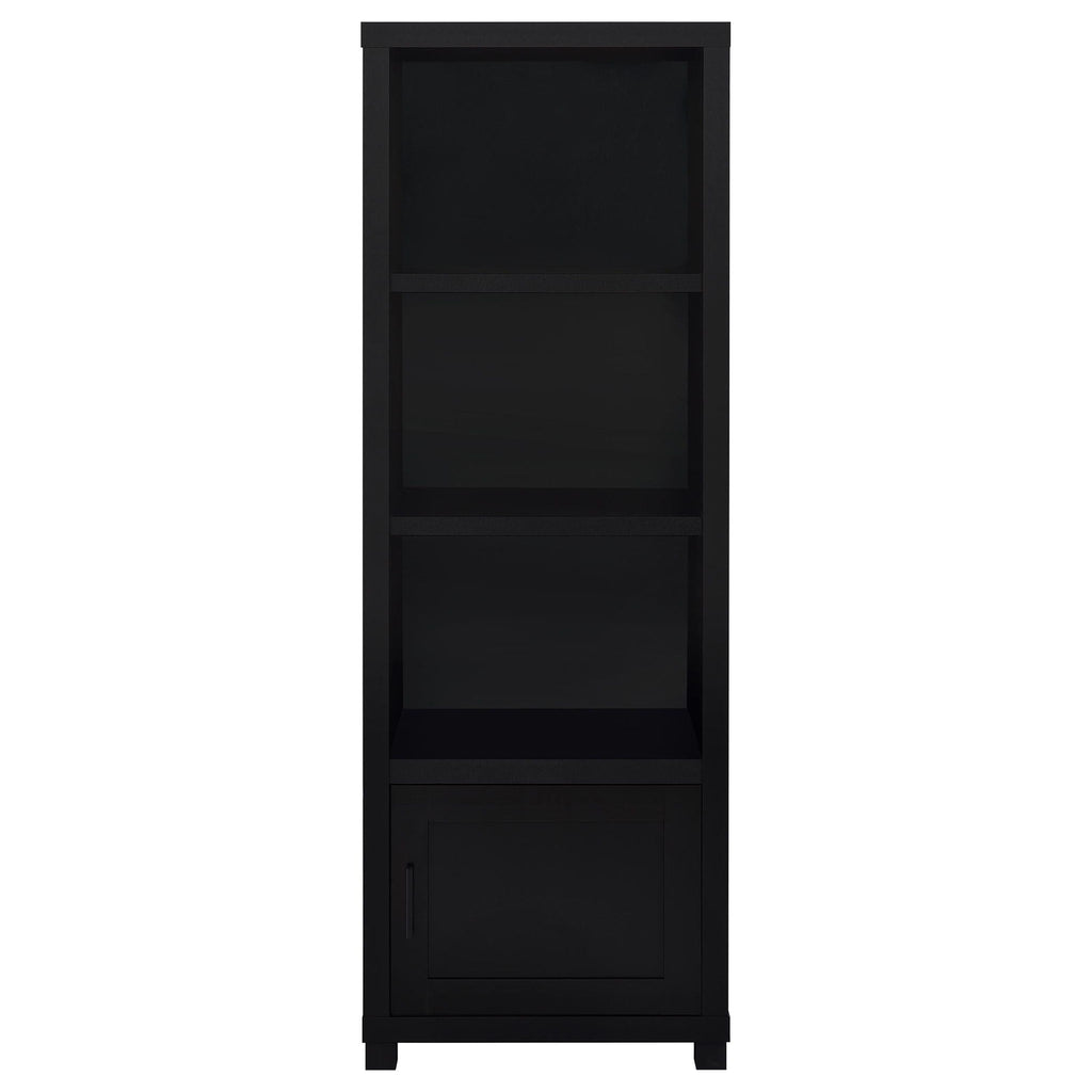 Sachin 3-shelf Engineered Wood Media Tower Black