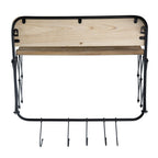 Laundry Rack With Accordion Design - Brown / Black - Black Brown