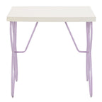 Priya II - Nightstand - White & Light Synthetic Leather Rple