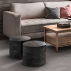 Connor - Handcrafted Round Pouf
