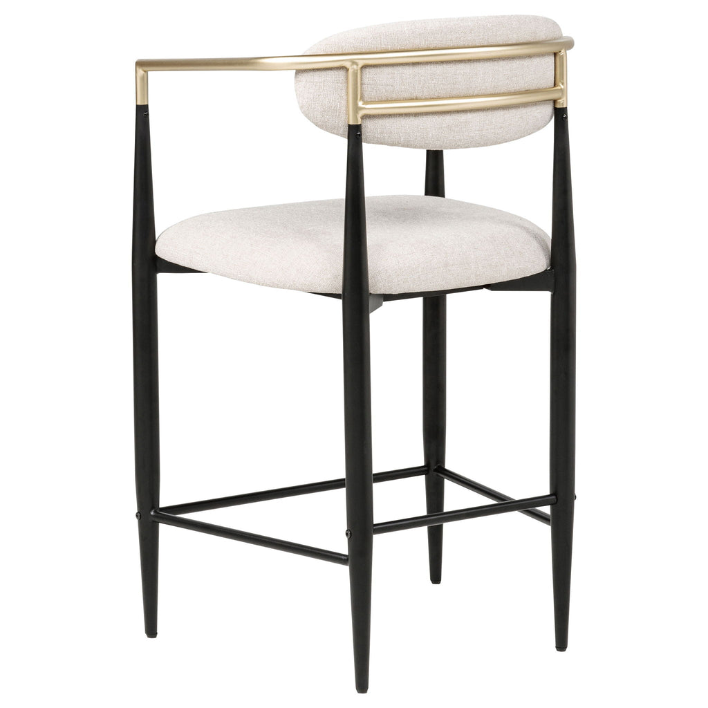 Tina Fabric Upholstered Counter Chair Beige (Set of 2)