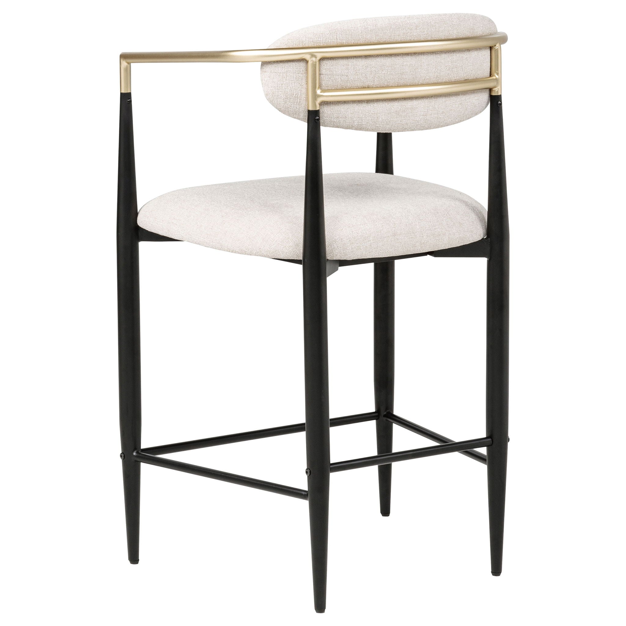 Tina Fabric Upholstered Counter Chair Beige (Set of 2)