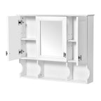 Wall Mounted Bathroom Medicine Wall Cabinet With Mirror & Open Shelves