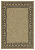 Earth - 5'3" X 7'3" Polypropylene Indoor, Outdoor Area Rug - Jute / Black