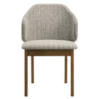 Oleia - Side Chair (Set of 2) - Chenille & Walnut