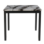 Leoncia - Bar Table And 4 Bar Stools - Espresso / White