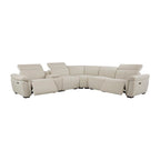 Dayana - Power Motion Sectional Sofa - Beige Boucle