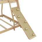 Georgiana - Twin Over Queen House Bunk Bed With Climbing Nets And Climbing Ramp