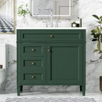 Bathroom Vanity With Top Sink, 2 Drawers And Tip Out Drawer