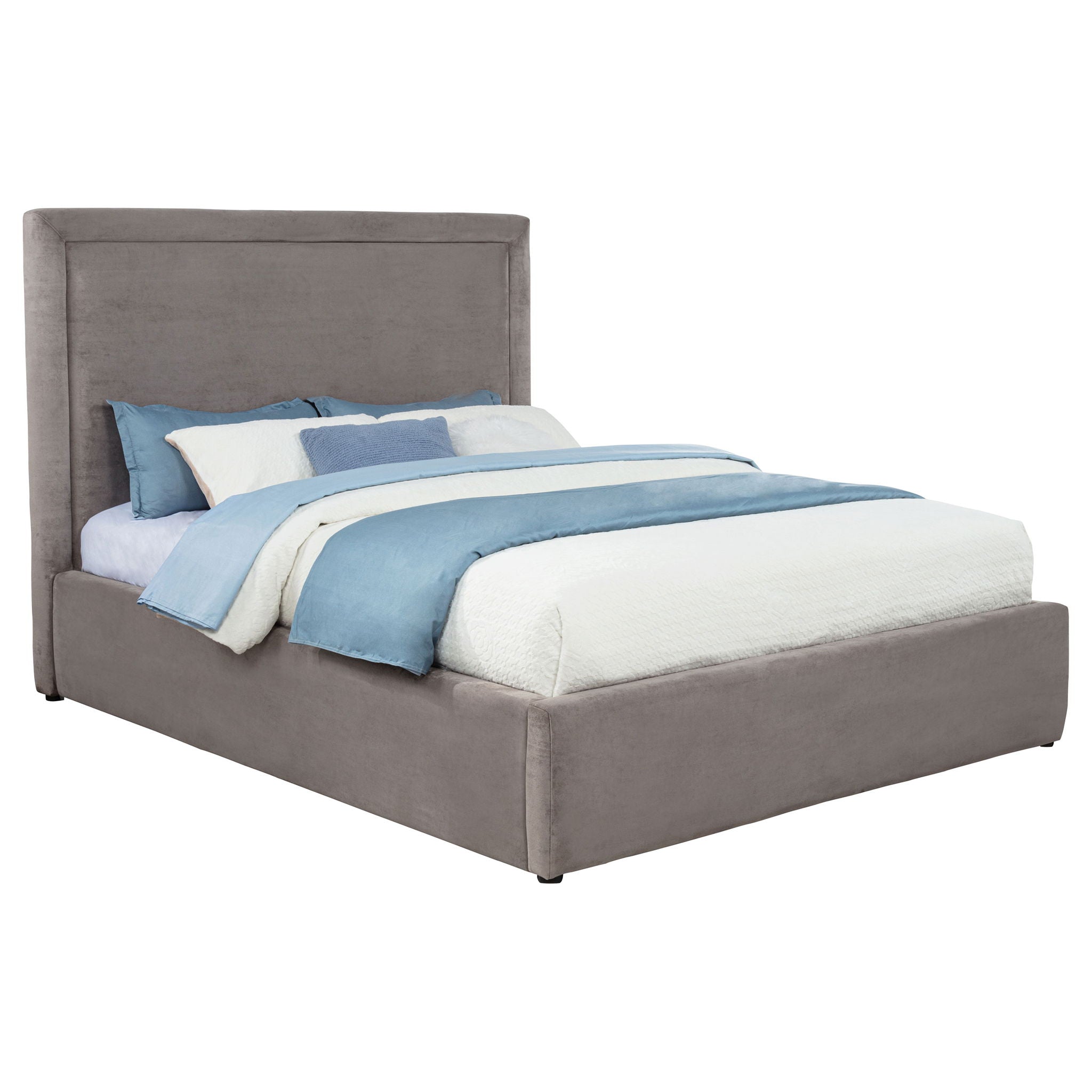 Lawson 54-inch Upholstered Queen Platform Bed Mushroom
