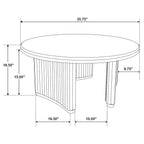 Adina 36-inch Round Wood Coffee Table Distressed Light Brown